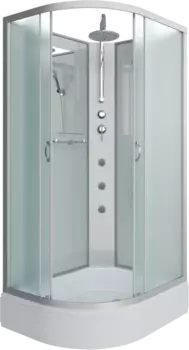 Душевая кабина Niagara Classic NG-33084-14RBKTG 100х80 см, без крыши, с гидромассажем и тропическим душем 330844RBKTG