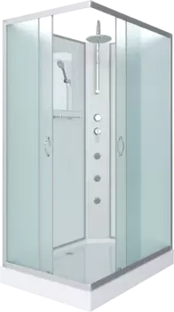 Душевая кабина Niagara Classic NG-43285-14QBKTG 120х80 см, без крыши, с гидромассажем и тропическим душем 432853QBKTG