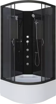 Душевая кабина Niagara Classic NG-6508-14BKG 90x90 см, без крыши, с гидромассажем 65081434BKG