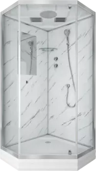 Душевая кабина Niagara Luxe 7702DM 100х100, серебро