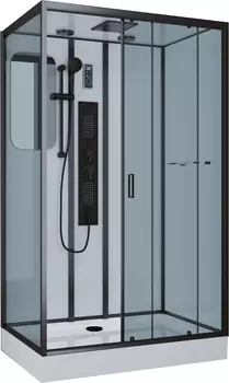 Душевая кабина Niagara Premium NG-6912-01GQL BLACK 120х80х210 левая, черная