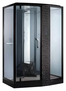 Душевая кабина Orans SR-89102RS черная, с баней 89102RB