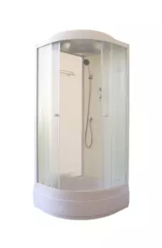 Душевая кабина Parly Bianco BM101 100x100х215 профиль белый, стекло матовое