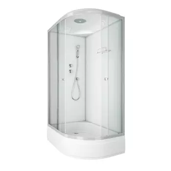 Душевая кабина Parly Bianco BM121T-L 120x80х215 профиль белый, стекло прозрачное, левая