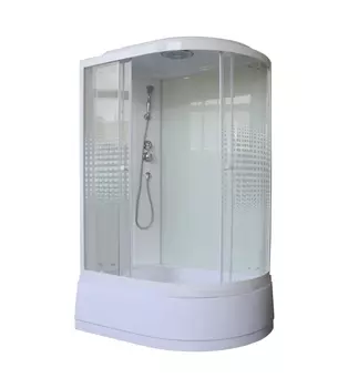 Душевая кабина Parly Bianco EB122P-L 120x80х215 профиль белый, стекло прозрачное, левая