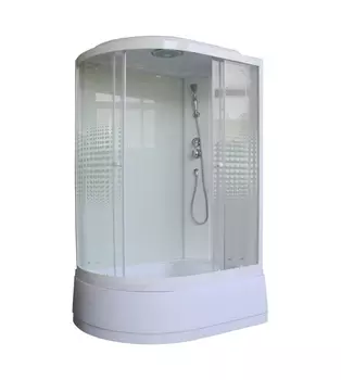 Душевая кабина Parly Bianco EB122P-R 120x80х215 профиль белый, стекло прозрачное, правая