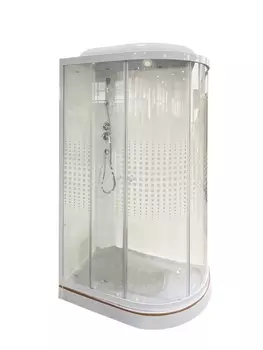 Душевая кабина Parly Bianco EB123P-L 120x80х210 профиль белый, стекло прозрачное, левая