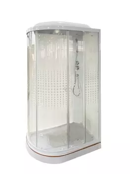 Душевая кабина Parly Bianco EB123P-R 120x80х210 профиль белый, стекло прозрачное, правая