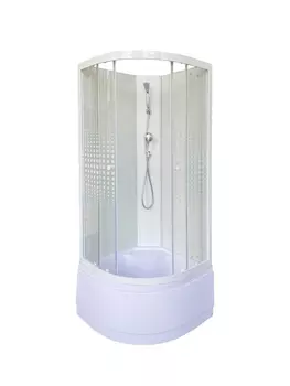 Душевая кабина Parly Bianco EB82PNR 80x80х190 профиль белый, стекло прозрачное