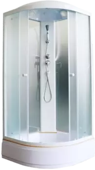 Душевая кабина Parly Effect EFМ921 90х90, со средним поддоном, профиль белый, стекло матовое /9145