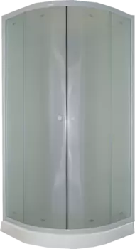 Душевая кабина Parly Effect TMF911 85х85, с низким поддоном, без крыши, профиль белый, стекло матовое /9157