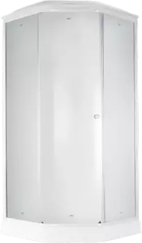 Душевая кабина Parly Penta P911F 90x90, с поддоном, профиль белый, стекло матовое /8853