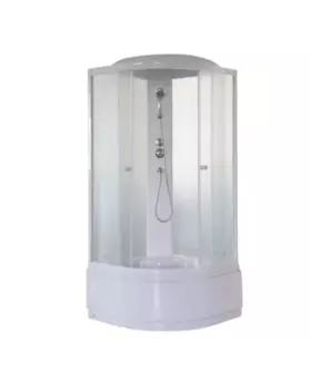 Душевая кабина Parly Tomorrow ET102 100x100х215 профиль белый, стекло жемчужное