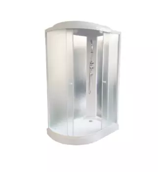 Душевая кабина Parly Tomorrow ET123R 120x80х210 профиль белый, стекло жемчужное, правая