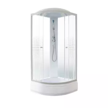 Душевая кабина Parly Tomorrow ETM92P 90x90х215 профиль белый, стекло прозрачное
