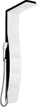 Душевая панель Cerutti Spa Arno 9655, с тропическим душем, черная, белая, из нержавеющей стали /9655