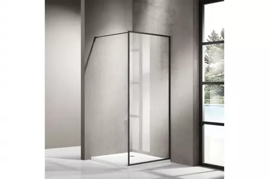 Душевая перегородка Azario Richmond AZ-NAG 6310 900 Black 90х200 профиль черный, стекло прозрачное