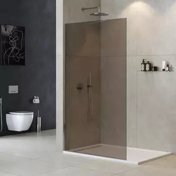Душевая перегородка Cezares Liberta L-1-TB-120-BR-Cr, профиль хром, стекло бронза LIBERTA-L-1-TB-120-BR-Cr