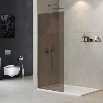 Душевая перегородка Cezares Liberta L-1-TB-100-BR-Cr, профиль хром, стекло бронза LIBERTA-L-1-TB-100-BR-Cr