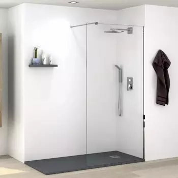 Душевая перегородка Parly Т100 100x190, профиль хром, стекло прозрачное /9183