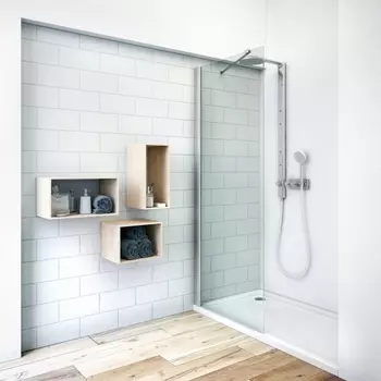 Душевая перегородка Roth TOWER LINE 100х200 профиль хром, стекло прозрачное 746-1000000-00-02