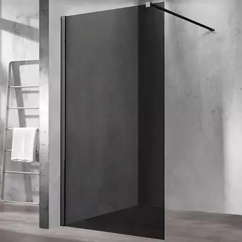 Душевая перегородка Vincea Walk-In VSW-1H100CGB 100х200 профиль чёрный, стекло тонированное