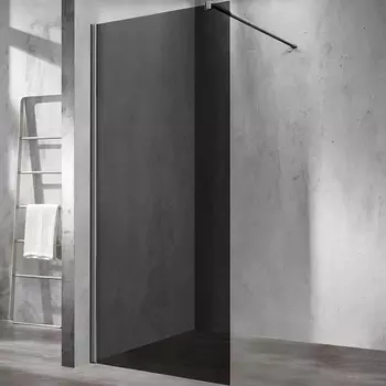 Душевая перегородка Vincea Walk-In VSW-1H100CGGM 100х200 профиль вороненая сталь, стекло тонированное