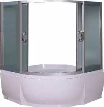 Душевая шторка на ванну River Eger 135x135 МТ профиль матовый хром, стекло матовое 10000002886