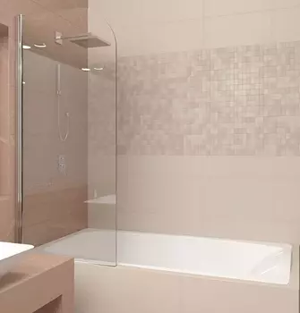 Душевая шторка на ванну Veconi Palau 90х150 профиль хром, стекло прозрачное PL80-90-01-19C1