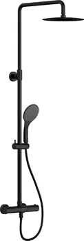 Душевая стойка Cersanit Brasko Black 63112 с термостатом, черная /63112