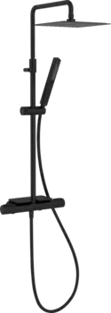 Душевая стойка Jacob Delafon Metro E26596-BL черная, с полкой