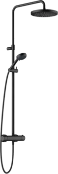 Душевая стойка Kludi Logo Dual Shower System 6808239-00 с термостатом, черная матовая