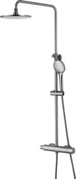 Душевая стойка Lemark Bronx LM3770GM c термостатом, графит