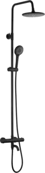 Душевая стойка OliveS Termo 34511TMB с термостатом, черная