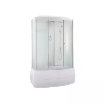 Душевой бокс Parly Bianco BNE170 170х75х215 профиль хром, стекло жемчужное