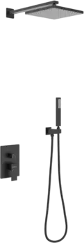 Душевой комплект Berges Wasserhaus Nardis 2S 071002 С ВНУТРЕННЕЙ ЧАСТЬЮ, черный матовый /071002