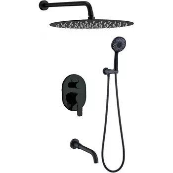 Душевой комплект Berges Wasserhaus VENTAS 3R черный 073008