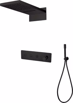 Душевой комплект Boheme Fusion 130-B С ВНУТРЕННЕЙ ЧАСТЬЮ, чёрный