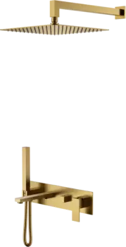 Душевой комплект Boheme Qubic 474-BR С ВНУТРЕННЕЙ ЧАСТЬЮ, bronze