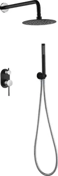 Душевой комплект Boheme Uno 464-BCR С ВНУТРЕННЕЙ ЧАСТЬЮ, black chrome