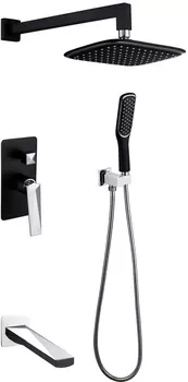 Душевой комплект Boheme Venturo 374-B-2 черный, хром