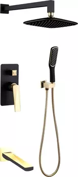 Душевой комплект Boheme Venturo 384-B-2 черный. золото