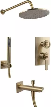 Душевой комплект Bronze de Luxe 1760s Loft 6630CG С ВНУТРЕННЕЙ ЧАСТЬЮ, золото