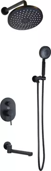 Душевой комплект Bronze de Luxe Scandi 14582B С ВНУТРЕННЕЙ ЧАСТЬЮ, черный