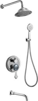 Душевой комплект Bronze de Luxe Yasmina NT800/B03 С ВНУТРЕННЕЙ ЧАСТЬЮ, хром
