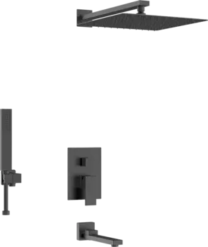 Душевой комплект D&K Bayern.Liszt DA1515605A04 С ВНУТРЕННЕЙ ЧАСТЬЮ, черный