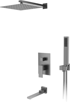 Душевой комплект D&K Bayern.Liszt DA1515606A04 С ВНУТРЕННЕЙ ЧАСТЬЮ, серый графит