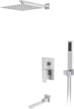 Душевой комплект D&K Bayern.Liszt DA1515608A04 С ВНУТРЕННЕЙ ЧАСТЬЮ, белый матовый