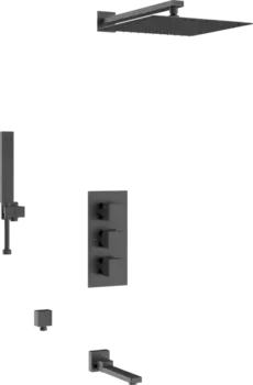 Душевой комплект D&K Bayern.Liszt DA2515605A04 С ВНУТРЕННЕЙ ЧАСТЬЮ, черный