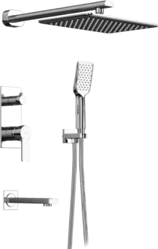 Душевой комплект Elghansa Squareline 35 mm Squareline С ВНУТРЕННЕЙ ЧАСТЬЮ, хром 54Q0743 (Set-15-New)